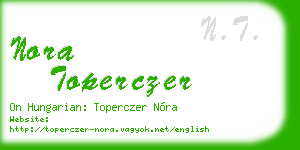 nora toperczer business card